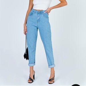 Princess Polly - Bella Mom Jean Mid Wash  (NEW)